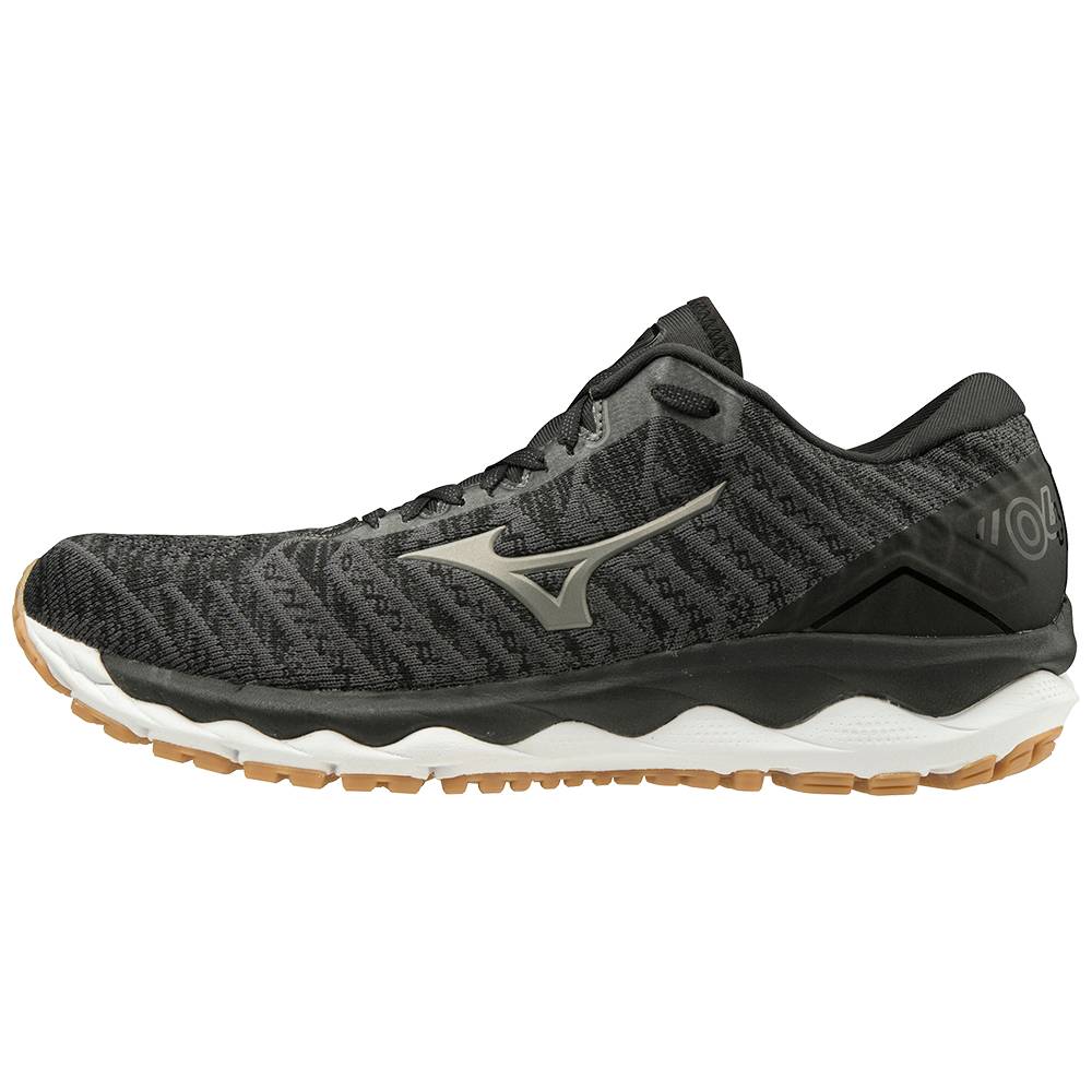 Mens Mizuno Wave Sky 4 WAVEKNIT™ 2E (Wide) Running Shoes Dark Grey Philippines (HUSIZM589)